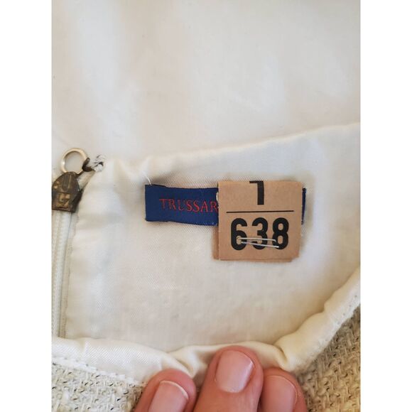 Trussardi Jeans Cotton Blend and Leather Tweed Dress and Jacket, Size 42 (M) - Picture 5 of 12